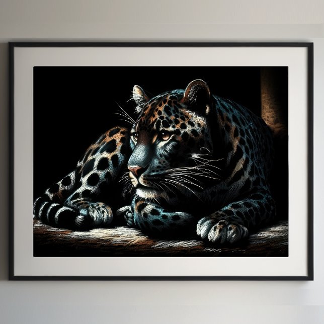 Affiche Dessin dur Pastel Leopard IV (Créateur téléchargé)