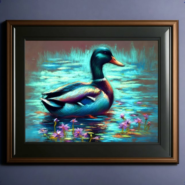 Affiche Dessin dur Pastel Peinture d'un canard de Majard (Créateur téléchargé)