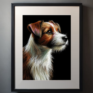 Affiche Dessin dur Pastel Terrier