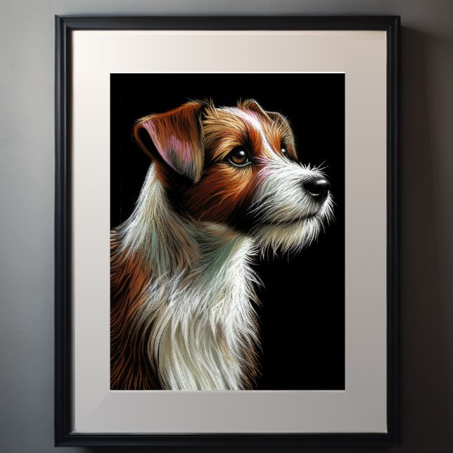 Affiche Dessin dur Pastel Terrier (Créateur téléchargé)