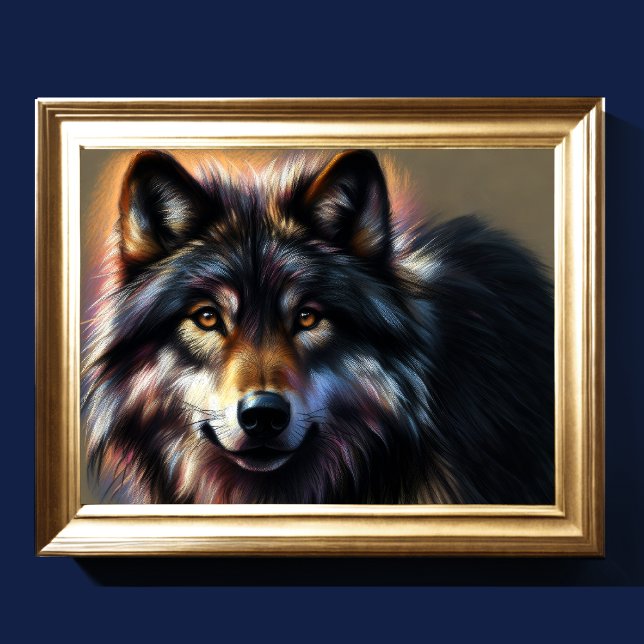 Affiche Dessin dur Pastel Wolf (Créateur téléchargé)