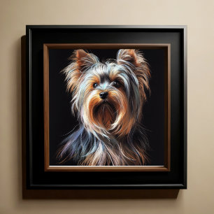 Affiche Dessin dur Pastel Yorkshire Terrier Yorkie