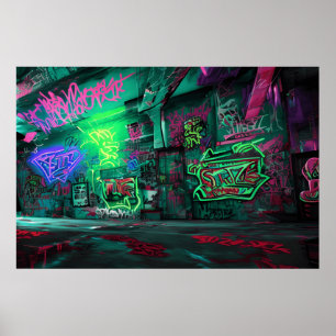 Affiche Dessin graffiti - Agir avec des couleurs