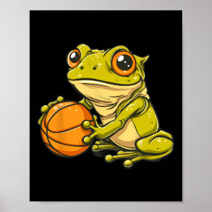 Affiche Dessin Grenouille Crapaud Squelette Joueur Animal