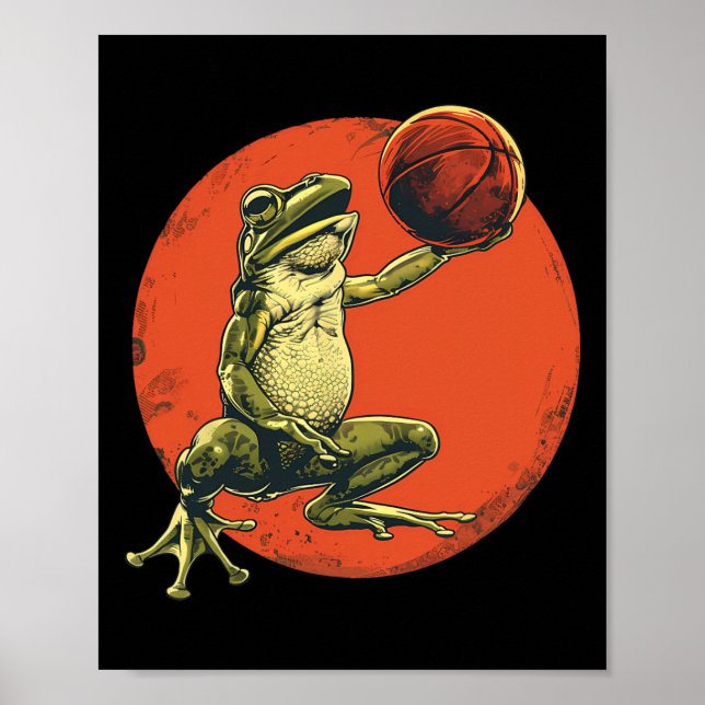 Affiche Dessin Grenouille Squelette Artwork Crapaud Amoure (Devant)