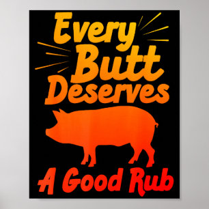 Affiche Dessin humoristique de barbecue pour hommes et fem