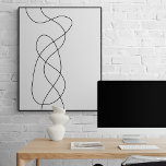 Affiche Dessin minimaliste moderne d'art Abstrait<br><div class="desc">Dessin abstrait simple,  mais élégant,  en noir et blanc.</div>