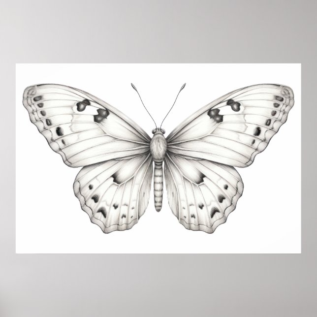 Affiche Dessin papillon (Devant)
