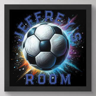 Affiche Dessin pastel balle de football puissance Personna
