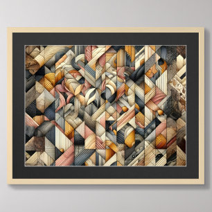 Affiche Dessin Pastel Design Abstrait