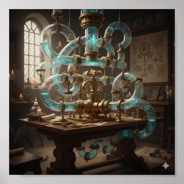 Affiche Dessin scientifique Renaissance (Devant)