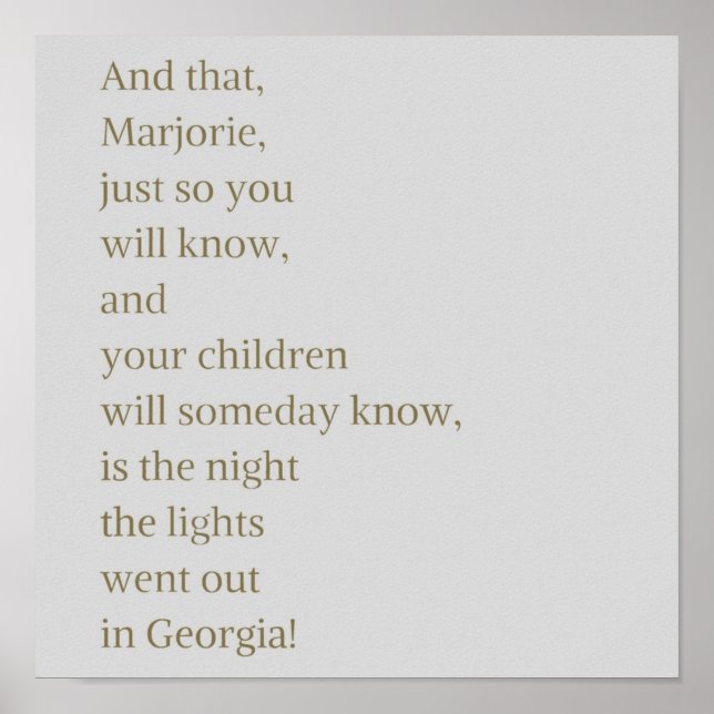 Affiche Dessiner une citation de femme Julia Sugarbaker (Devant)