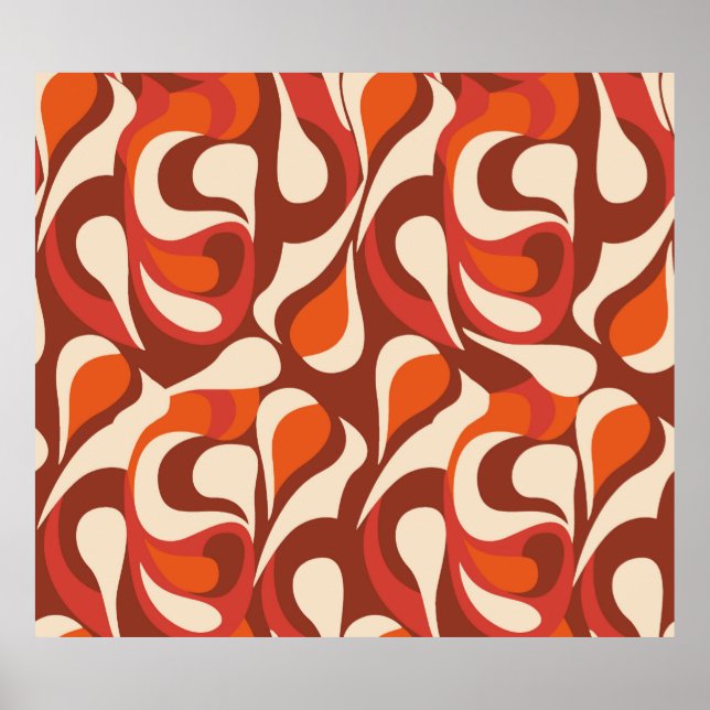 Affiche dessinez à la main le motif ethnique. Un décor des (Devant)