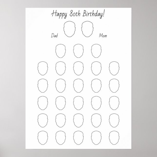 Affiche Dessinez votre visage Autre Mariage 28 livre d'hôt (Devant)