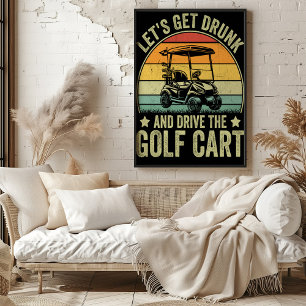 Affiche Dessinons-nous et conduisons le Golf Cart