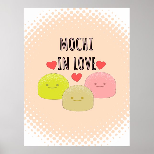 Affiche Dessins de dessin mignon Mochi (Devant)