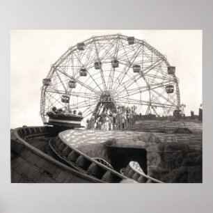Affiche Dessous de verre à rouleaux de Coney Island-182661