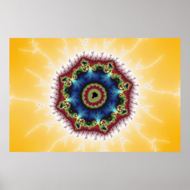 Affiche Dessous de verre - Art fractal (Devant)