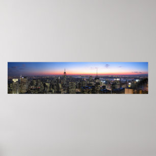 Affiche Dessus de NYC de l'image de Panoromaic de roche