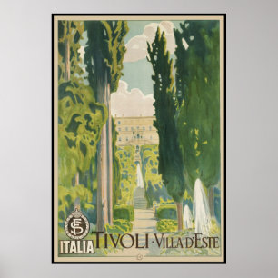 Affiche d'Este de villa de Tivoli