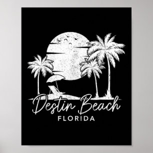 Affiche Destin Beach Floride Fl Vintage Sunset Surfer Vaca