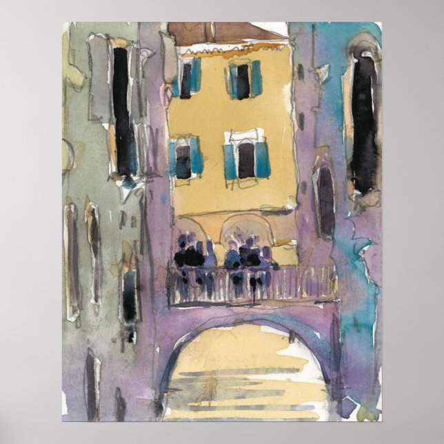 Affiche Destinations | Vue sur le pont du canal de Venise (Devant)