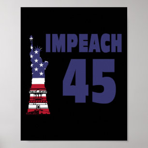 Affiche Destituer 45 Anti-trump Lady Liberty Manifestation