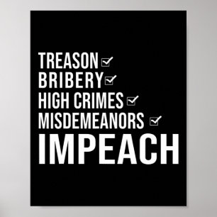 Affiche Destituer le président Trump Déclaration politique