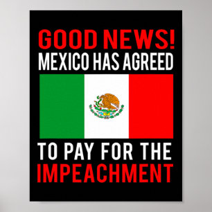 Affiche Destituer Trump Mexique Paie Pour la Destitution F