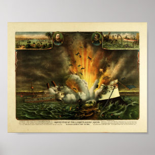 Affiche Destruction de USS Maine