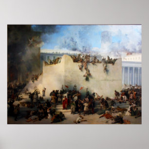 Affiche Destruction du temple juif à Jérusalem