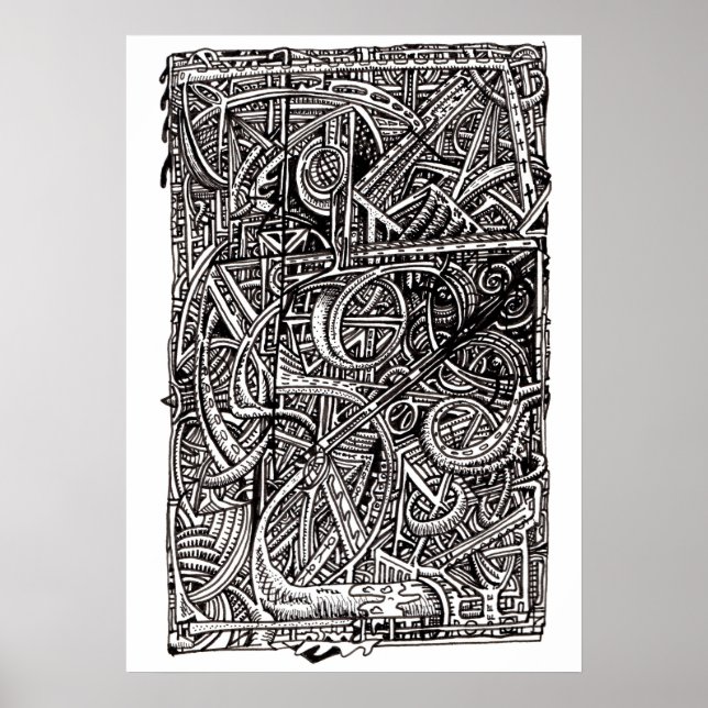 Affiche Désunion, dessin à l'encre (Devant)
