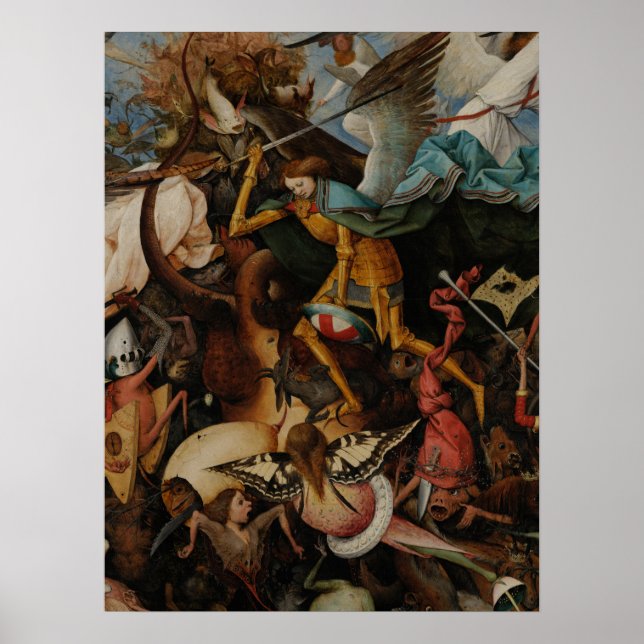 Affiche Détail : Chute des anges rebelles par Pieter Brueg (Devant)