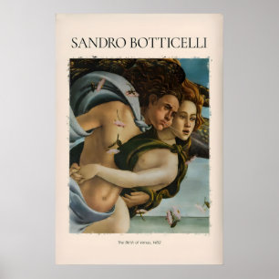 Affiche Détail de la Naissance de Vénus de Botticelli Zeph