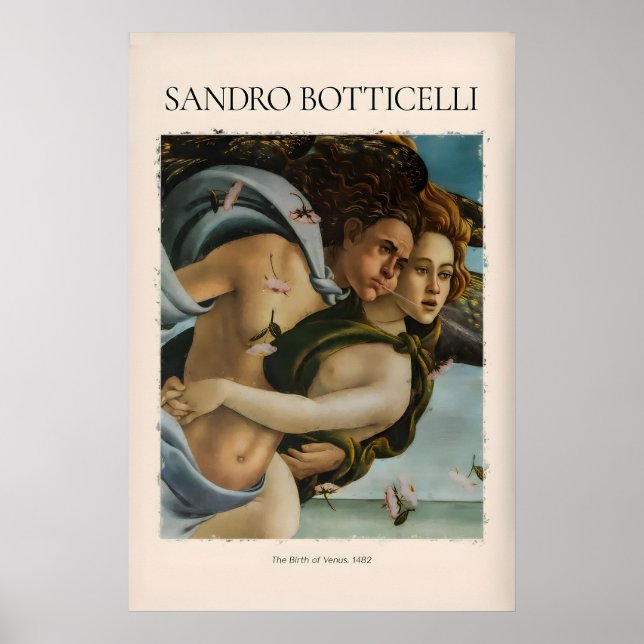 Affiche Détail de la Naissance de Vénus de Botticelli Zeph (Devant)