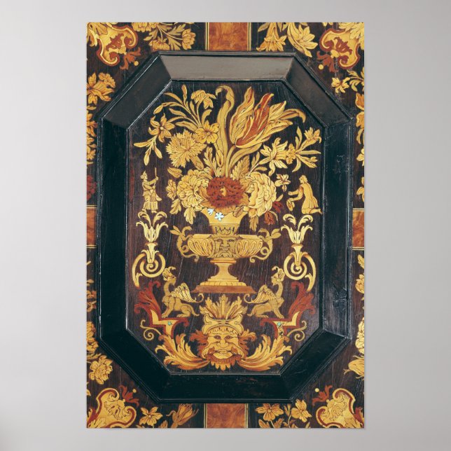 Affiche Détail de marqueterie d'un buffet (Devant)