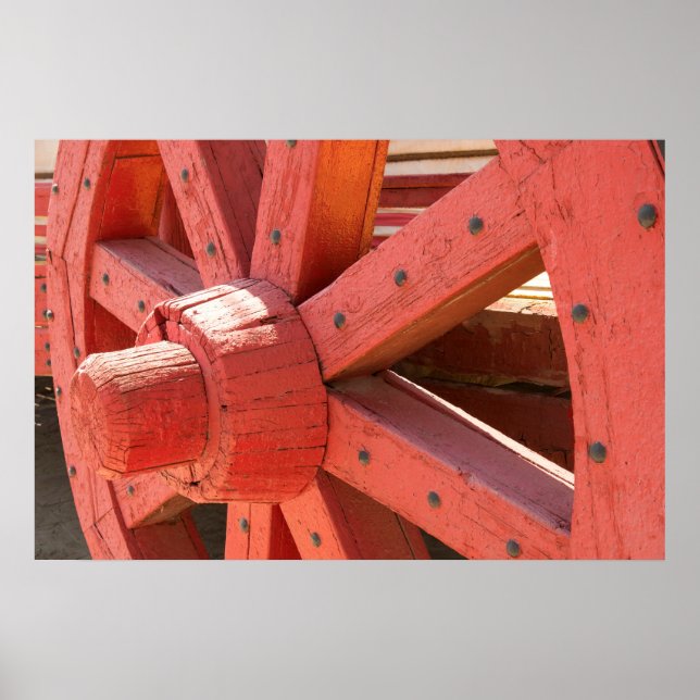 Affiche Détail de roue de chariot (Devant)