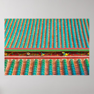 Affiche Détail du toit du temple de South Putuo