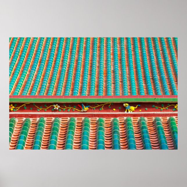 Affiche Détail du toit du temple du Putuo Sud (Devant)
