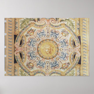 Affiche Détail d'un tapis Savonnerie fait pour