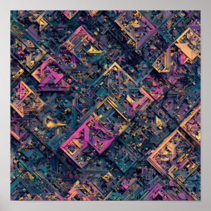 Affiche Détail Intrinsèque Sans Couture : Circuit Micro-Fr