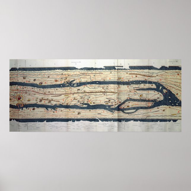 Affiche Detail of the Peutinger Table (Devant)