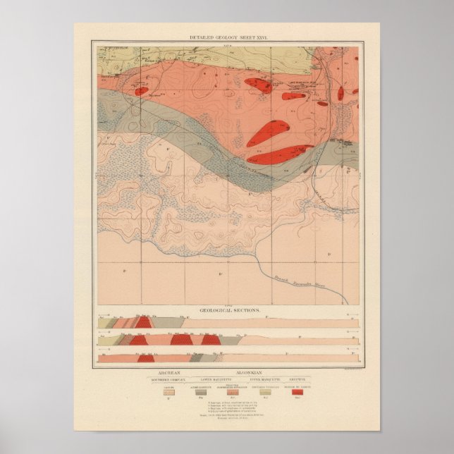 Affiche Detailed Geology Sheet XXVI (Devant)