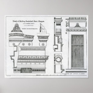Affiche Détails architecturaux des chambres Grecques
