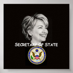 Affiche d'état de Hillary