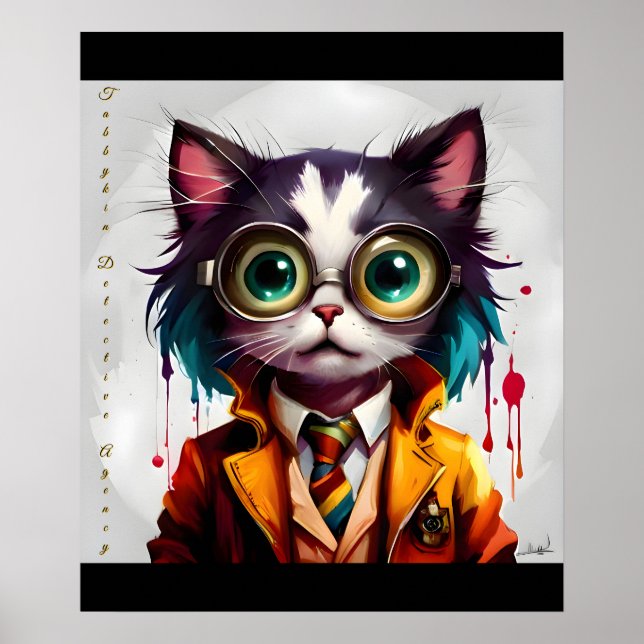 Affiche Détective Conin de l'agence de surveillance Tabbyk (Devant)