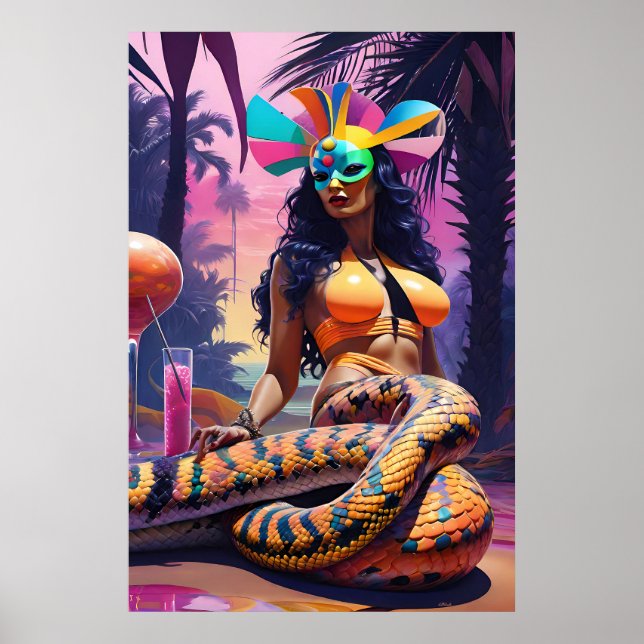Affiche Détendez-vous au bord des eaux serpentine (Devant)