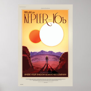 Affiche Détendez-vous sur Kepler 16b annonce de vacances t