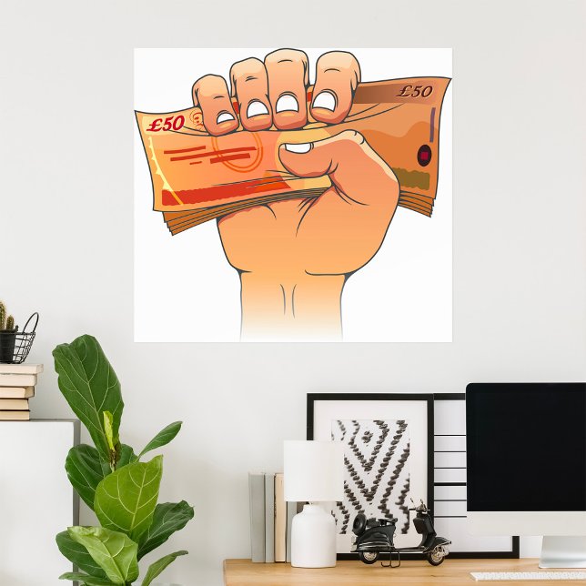 Affiche Détenir de l'argent (Créateur téléchargé)