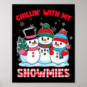 Affiche Détente avec mes femmes Snowmie Noël bonhomme de n